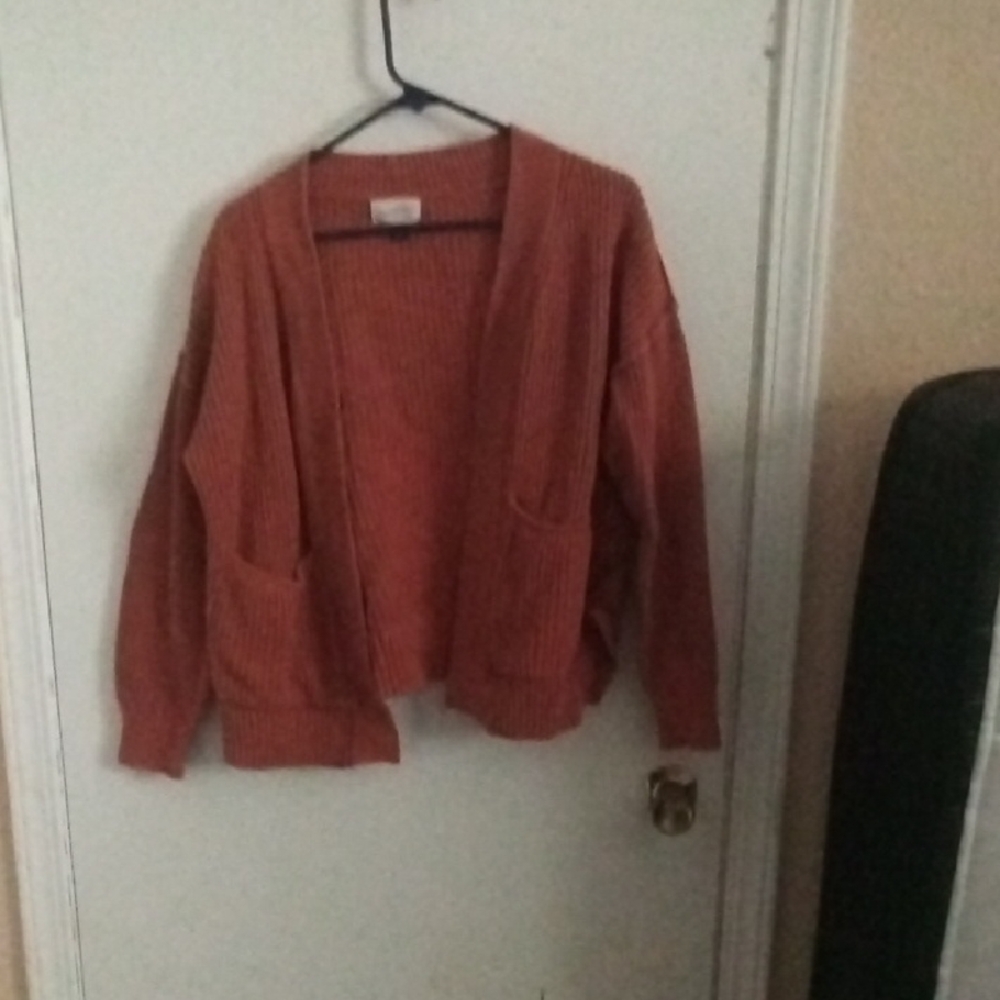 Cozy Rust Cardigan